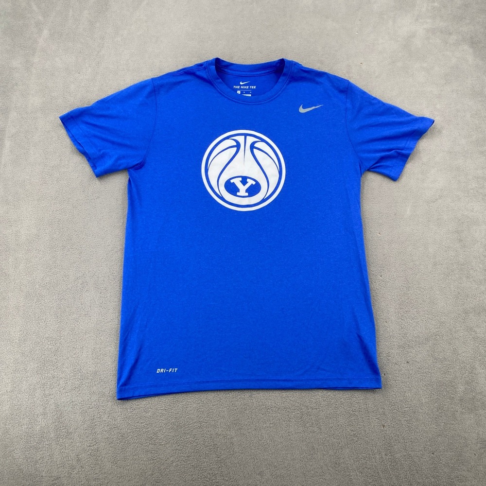 Nike BYU Cougars Basketball Dri-FIT Shirt Mens Medium Blue Be Relentless Tee